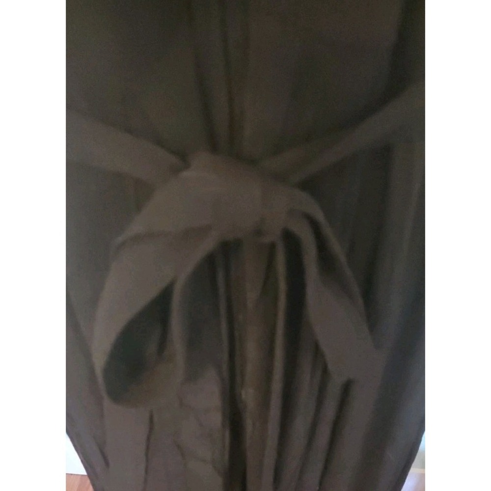 Vintage Black MaxiDress by JBS Limited Tie Back Rose Embellished Prairie Style - Picture 5 of 8